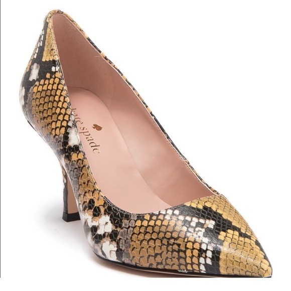 kate spade Shoes - Kate Spade Sonia Snakeskin Embossed Leather Pump